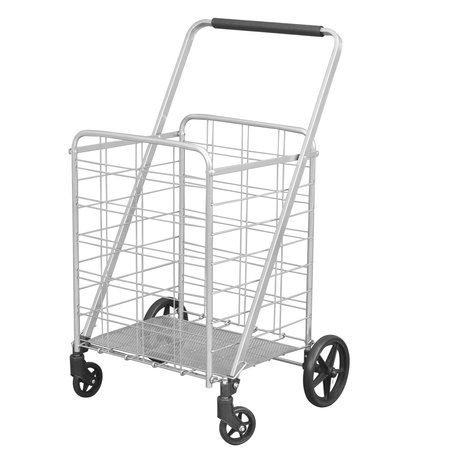 APEX 40.6 in. H X 21.5 in. W X 24.8 in. L Silver Collapsible Shopping Cart SC9024